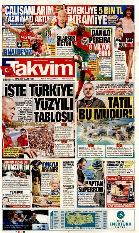 Takvim Gazetesi Takvim Man Et Oku Haberler Eyl L