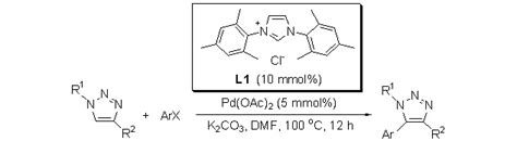 Pd‐nhc‐catalyzed Direct Arylation Of 14‐disubstituted 123‐triazoles