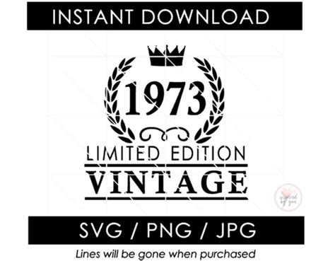 1973 Svg 50th Birthday Vintage Limited Edition Aged To Perfection