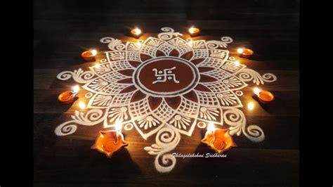 FREEHAND KOLAM FOR DEEPAVALI | FREEHAND KOLAM FOR KARTHIGAI DEEPAM ...