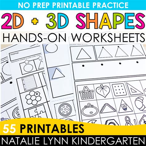 2d And 3d Shape Worksheets Kindergarten Math Worksheets Geometry