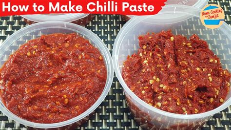 How To Make Red Chilli Paste From Dried Chillies Youtube