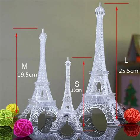 Glowing Eiffel Tower Colorful Acrylic Tower Architectural Model