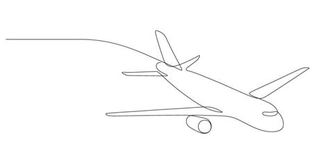 Airplane Line Drawing Vector Art, Icons, and Graphics for Free Download