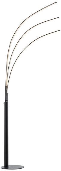 Artiva USA 92 Aurora LED Arch Tree Floor Lamp Touch Dimmer Matt Bla