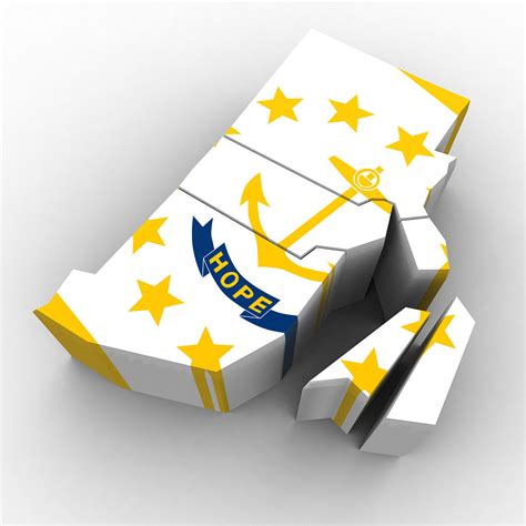 Rhode Island Political Map 3d Model Cgtrader