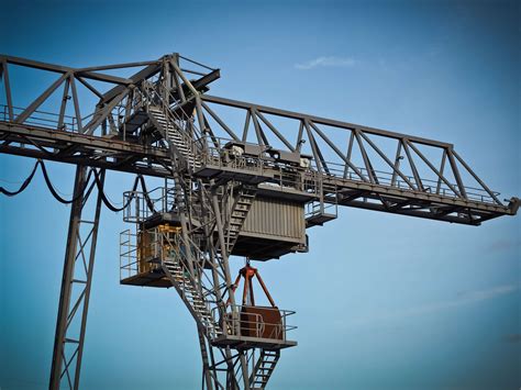 Blue Close Up Crane Crane Arm High Lifting Crane Load Crane