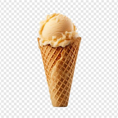 Savoureux cornet de glace png isolé sur fond transparent PSD Premium