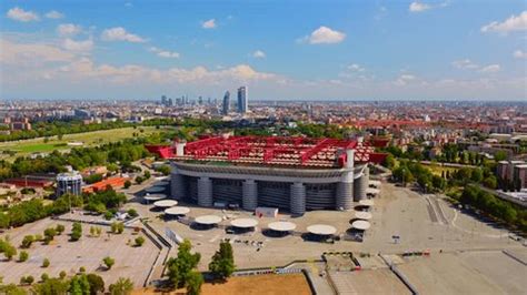 Aerial View Football Stadium San Siro Stock Footage Video (100% Royalty ...