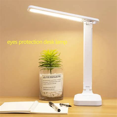 LED Book Light Touch Folding Table Night Lamp Bedside Reading Eye