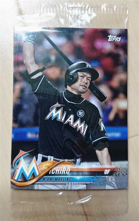 【未使用】★未開封 新品 Ichiro イチロー Topps 2018 Mlb メジャーリーグ Promo 非売品 Miami Marlins