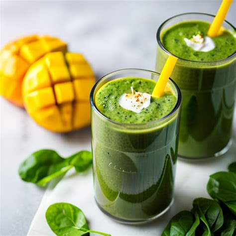 Mango Spinach Smoothie Recipe Cookaifood