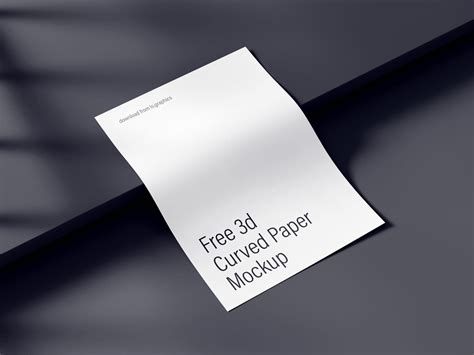 A4 Or Letter Size Curved Paper Mockup Free Download Resource Boy