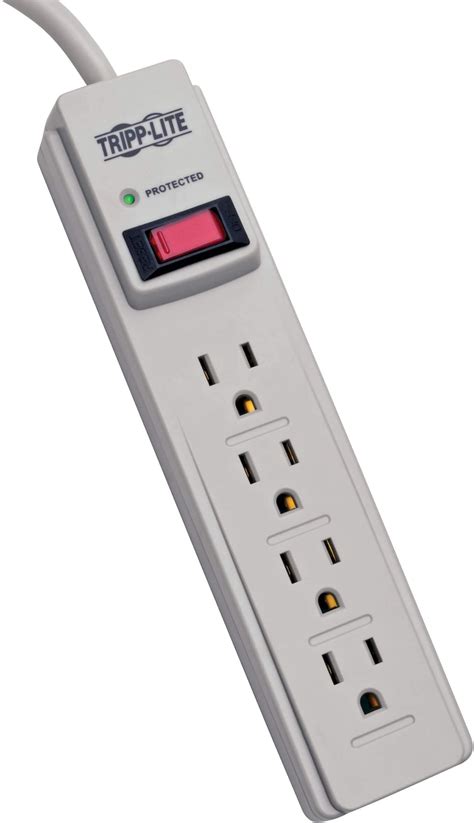 Tripp Lite 8 Outlet Surge Protector Power Strip 8ft Cord Right Angle Plug Lifetime