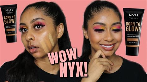 Omgawd Nyx Born To Glow Foundation 6hr Wear Test Youtube