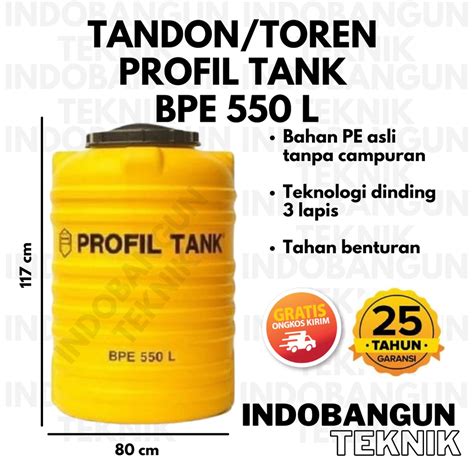 Jual Tandon Toren Tangki Air Profil Tank BPE 500 Liter 550 Liter Harga