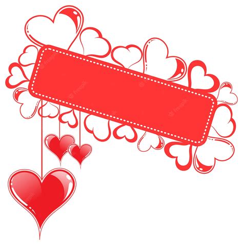 Premium Vector Valentines Day Frame With Hearts