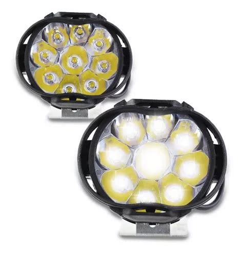 Par Faros 9 Hiper Led Ovalo Auxiliar Con Estrobo Tunix MercadoLibre