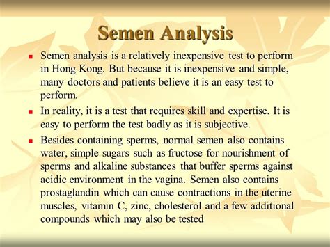 Semen Analysis Procedure