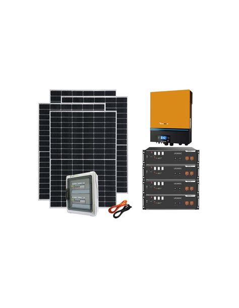 Off Grid Single Phase Photovoltaic Kit 7470w Inverter Sp24 8kw Lithium