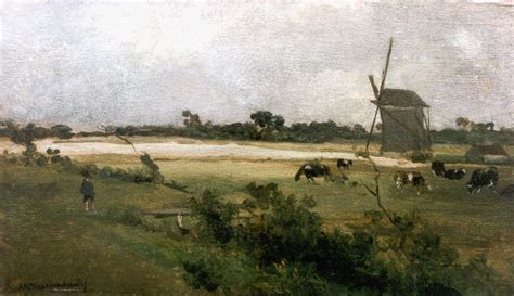 Jan Hendrik Weissenbruch Gemälde Zuvor zum Verkauf A polder