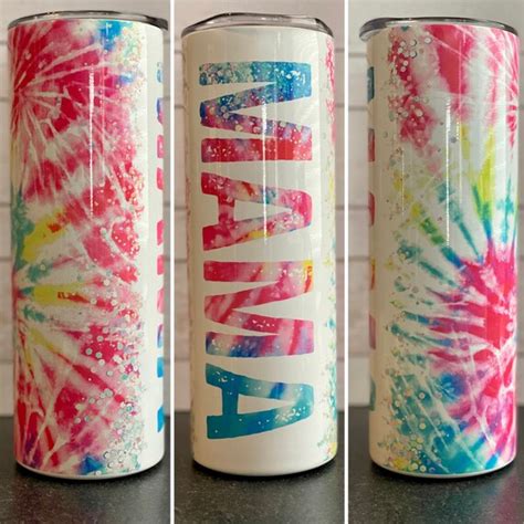 Tie Dye Skinny Tumbler 20 Ounce Skinny Tumbler Drink Stainless Steel