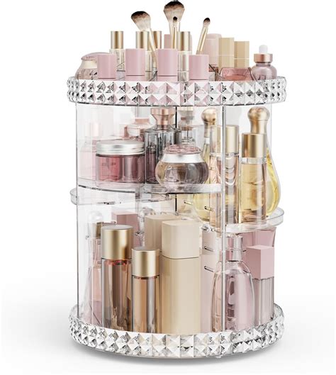 Rosoenvi 360 Rotating Makeup Organizer Adjustable Layer Skincare