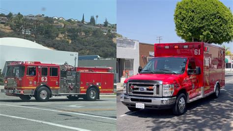 Monterey Park Fire Dept Engine Rescue Responding Code Youtube