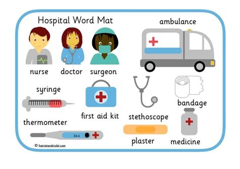 Hospital Word Mat Printable Teaching Resources Print Play Learn