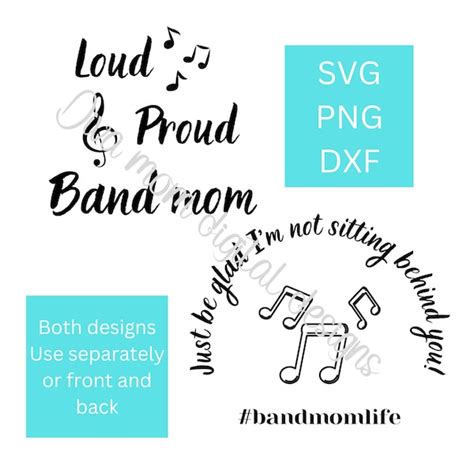 Loud And Proud Band Mom Svg Etsy