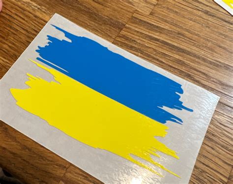 Ukraine Flag Vinyl Decal Sticker 4ukrainian Car Decal For Etsy Ireland