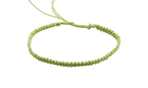 Bracelet brésilien fil coton tressé ciré Bahia Souhait couleur unie