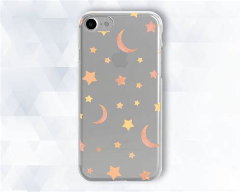 Stars Iphone Case Cute Clear Iphone Xr Xs 8 7 6 Girl Moon Case Etsy