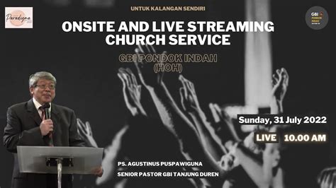 133 Onsite Church Service GBI Pondok Indah Ps Agustinus Puspawiguna