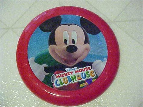 New Disney Mickey Mouse Red Plastic Frisbee Flying Disc Toy Play Catch