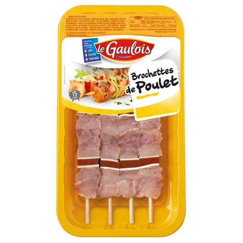 Brochettes De Poulet Le Gaulois X 4 Bam Courses Courses En Ligne