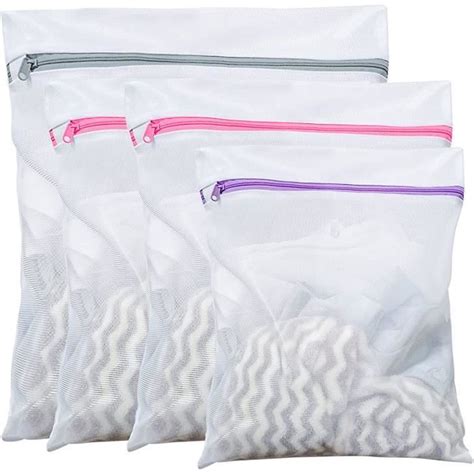 Lot de 4 sacs à linge en maille pour linge délicat sac de lavage pour