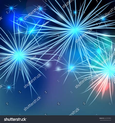 Vector Fireworks Background Stock Vector (Royalty Free) 242787895 ...