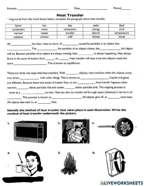 Heat Transfer 775265 Julie Cohen Live Worksheets