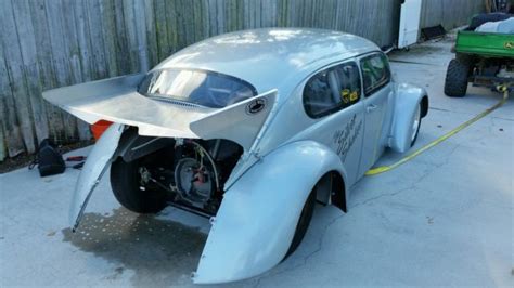 1967 Volkswagen Vw Beetle Drag Race Car Roller Chassis W Transaxle