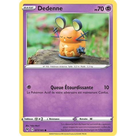 Carte Dedenne Commune Brillante de Pokémon Épée et Bouclier Voltage