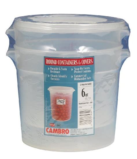 Cambro Polycarbonate Round Food Storage Container Food Fanatic