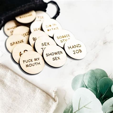 Sivlana 20pcs Funny Tokens Sex Date Night Activity Tokens Funny Wooden