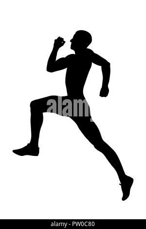 Long Jump Silhouette Stock Photo Alamy