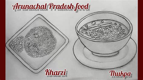 How To Draw Arunachal Pradesh Food Kharzi Thukpa Howtodraw