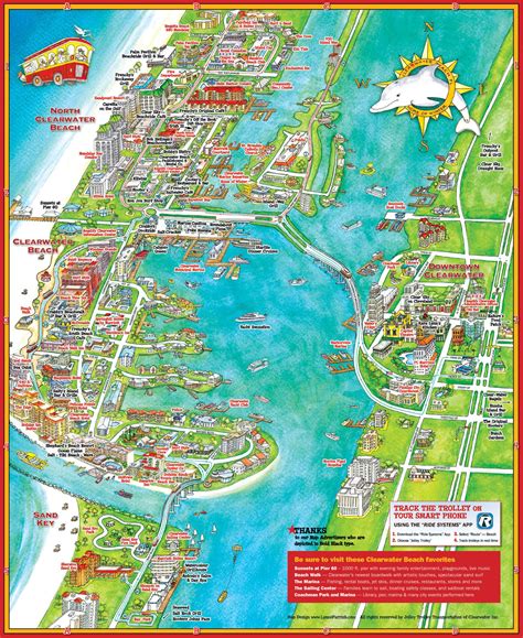 Clearwater Jolley Trolley Route Map Printable Templates Free