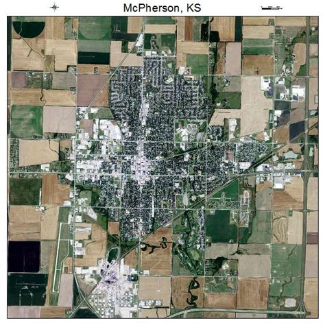 Aerial Photography Map of McPherson, KS Kansas