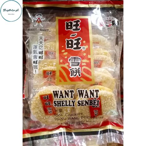 Want Want Shelly Senbei Rice Crackers Wang Wang Biskut Beras Snack