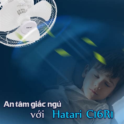 Quạt đảo trần Hatari HT C18R1 Thái Lan có điều khiển