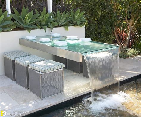 Outdoor Table With Water Feature To Amaze You - Engineering Discoveries